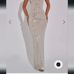 NERIAH MAXI DRESS - NUDE size extra small